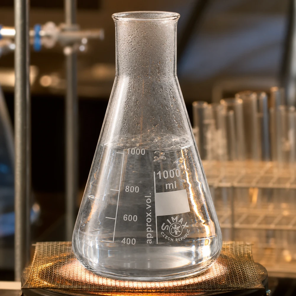 Erlenmeyer-pullo 1000ml leveä kaulaosainen Erlenmeyer-pullo 1000ml leveä kaulaosainen