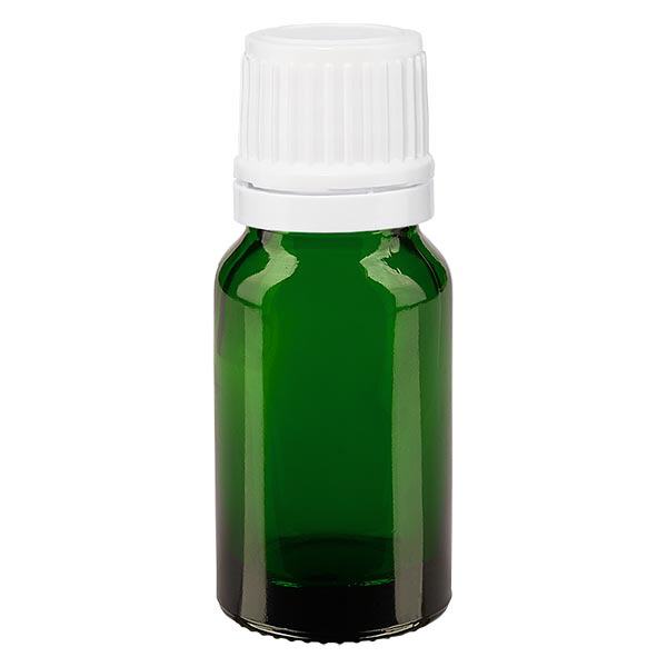 Apteekkipullo vihreä 10ml ruuvikorkki valkoinen väärentämisen estävä sulkeminen. Apteekkipullo vihreä 10ml ruuvikorkki valkoinen väärentämisen estävä sulkeminen.