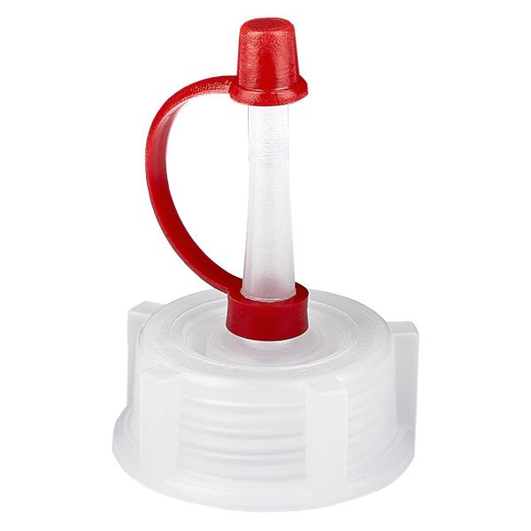 Tiputuskorkki kapeakaulaisille laboratoriopulloille 250 ja 500ml Tiputuskorkki kapeakaulaisille laboratoriopulloille 250 ja 500ml