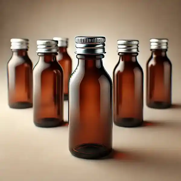 Euromedizinflasche mit silber Deckel