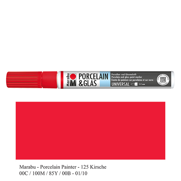 Värikynä kirsikka 1-2mm lasille/posliinille Värikynä kirsikka 1-2mm lasille/posliinille