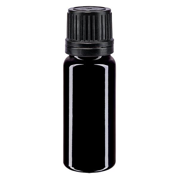 Apteekkipullo violetti 10ml ruuvikorkki musta kaatorengas peukaloitava sulkeminen Apteekkipullo violetti 10ml ruuvikorkki musta kaatorengas peukaloitava sulkeminen