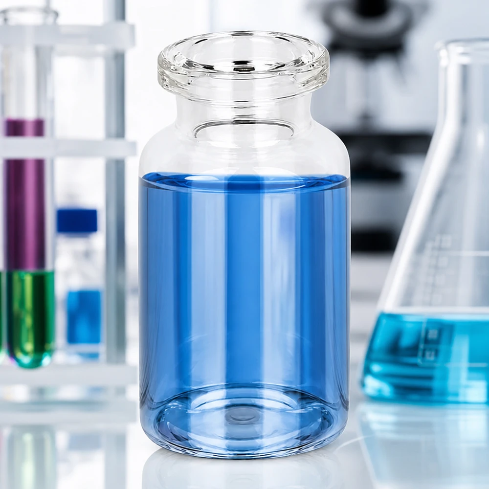 Sterilisierbare Injektionsflasche 10ml aus Klarglas mit großem Füllvolumen und engem Flaschenhals
