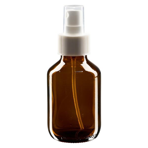 100ml lääkepullo ruskea, pumppusumuttimella valkoinen ApoGlas