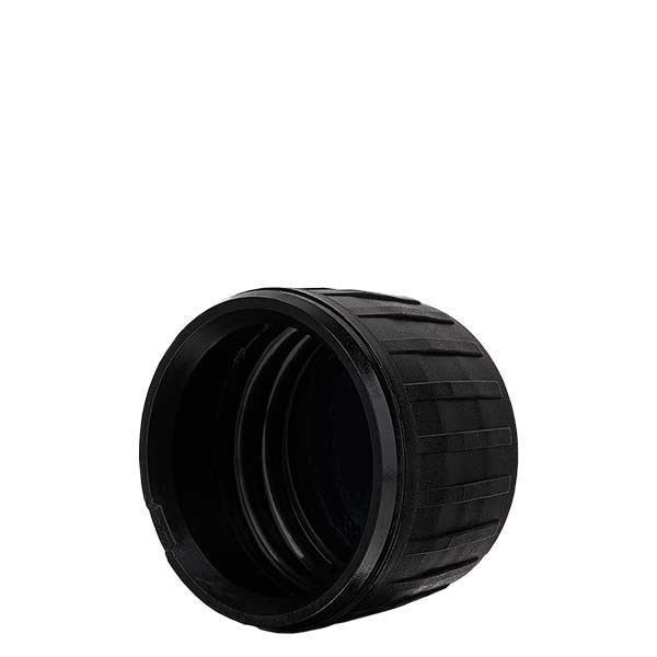 Musta ruuvikorkki violettiin vesipulloon