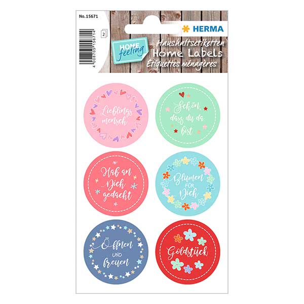 Tarra "Darling" (12 tarraa glitterillä) ø34mm