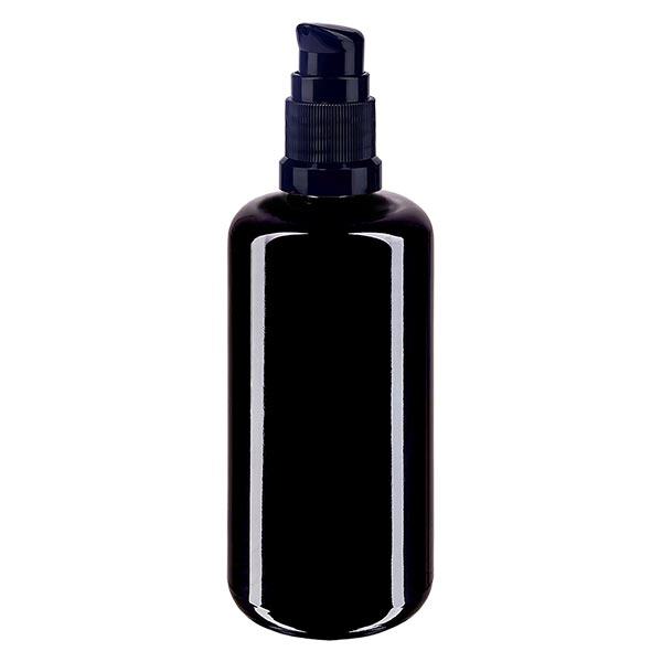 Apteekkipullo violetti 200ml pumppukorkki musta vakio. Apteekkipullo violetti 200ml pumppukorkki musta vakio.