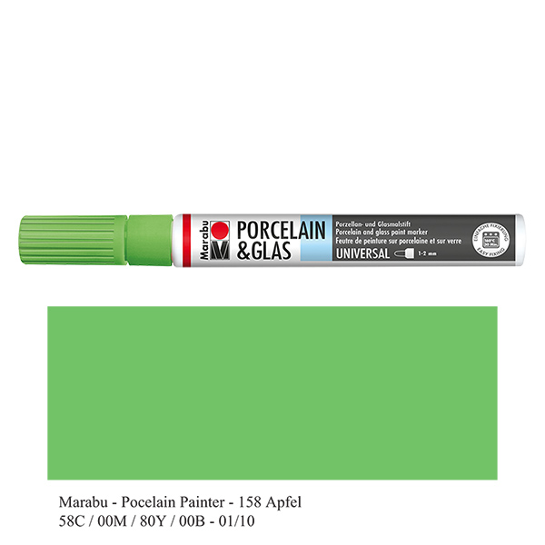 Värikynä omena 1-2mm lasille/posliinille Värikynä omena 1-2mm lasille/posliinille