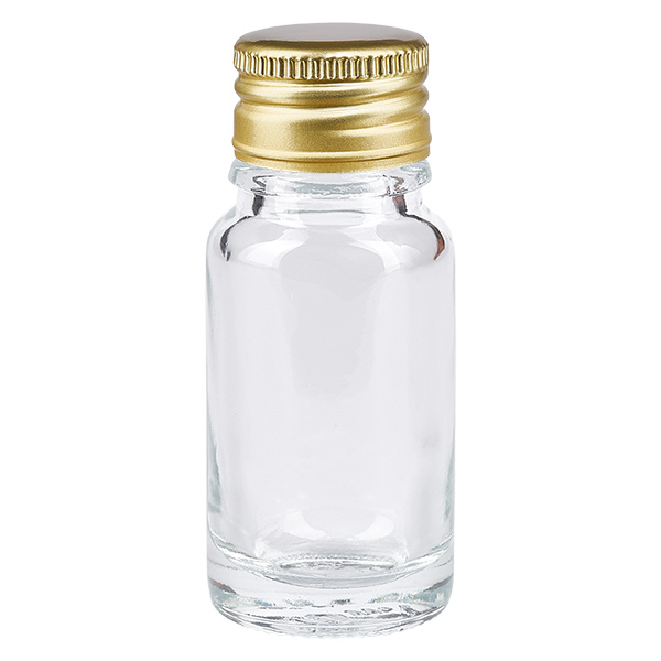 10ml pullo 11mm kierrekorkki Alu-Gold Standard ClearLine UT18/1