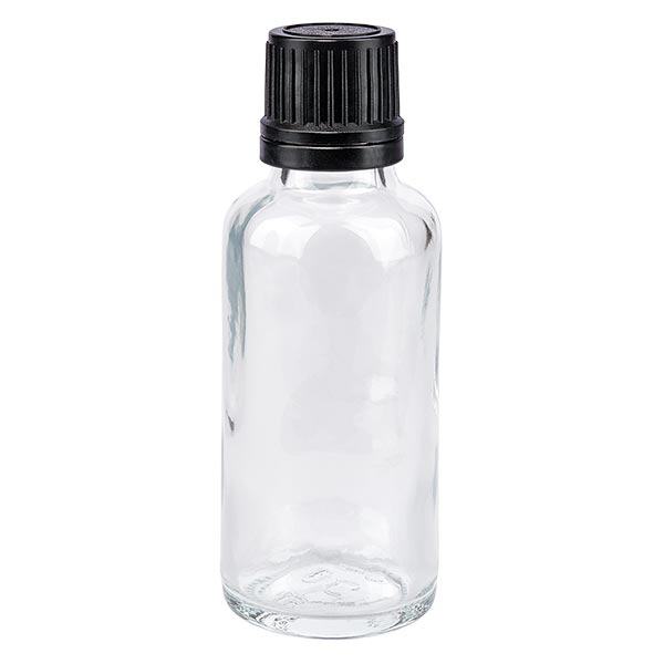 Apteekkipullo kirkas 30ml ruuvikorkki musta kaadettava rengas väärennösvarma sulkeminen Apteekkipullo kirkas 30ml ruuvikorkki musta kaadettava rengas väärennösvarma sulkeminen