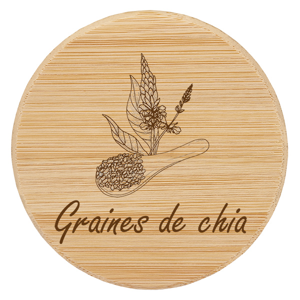 Puinen "graines de chia" -kuvio pour WECK RR100