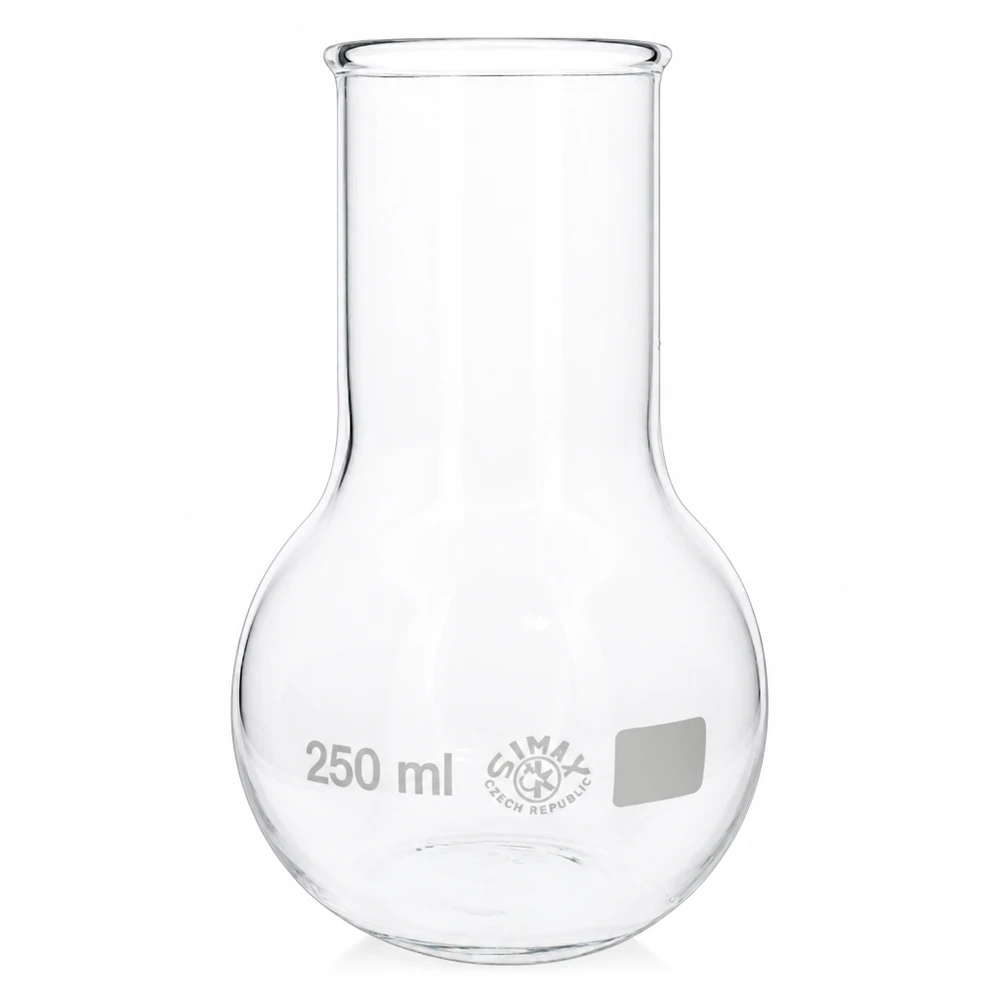 Lantiopullo 250ml leveä kaula 250 ml:n pullo, jossa on leveä kaula, kirkasta lasia laboratoriokäyttöön.