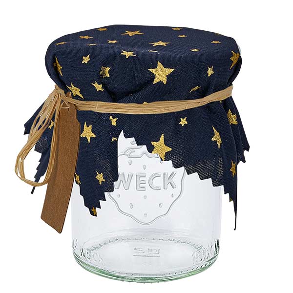 Kankainen korusuojus sininen tähdillä 15cm neliö 15cm neliö