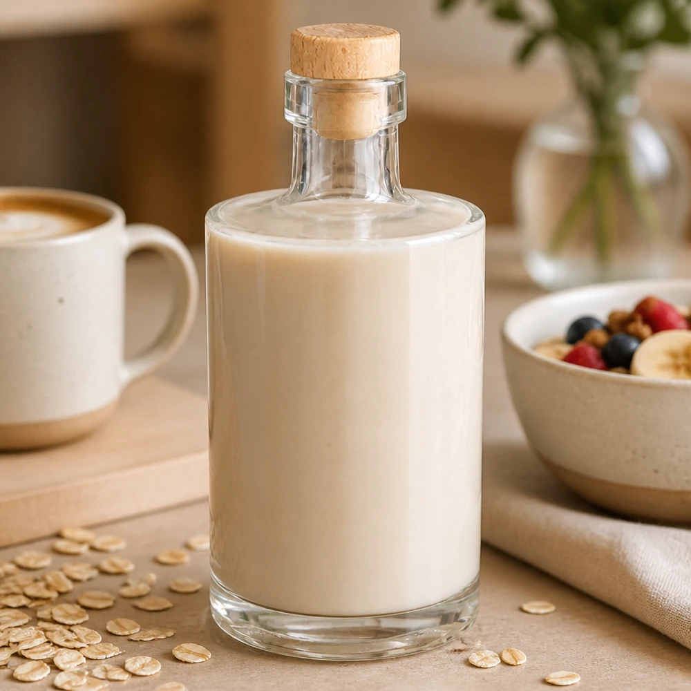 350ml Glasflasche "Galileo" mit Holzgriffkorken UNiTWIST®