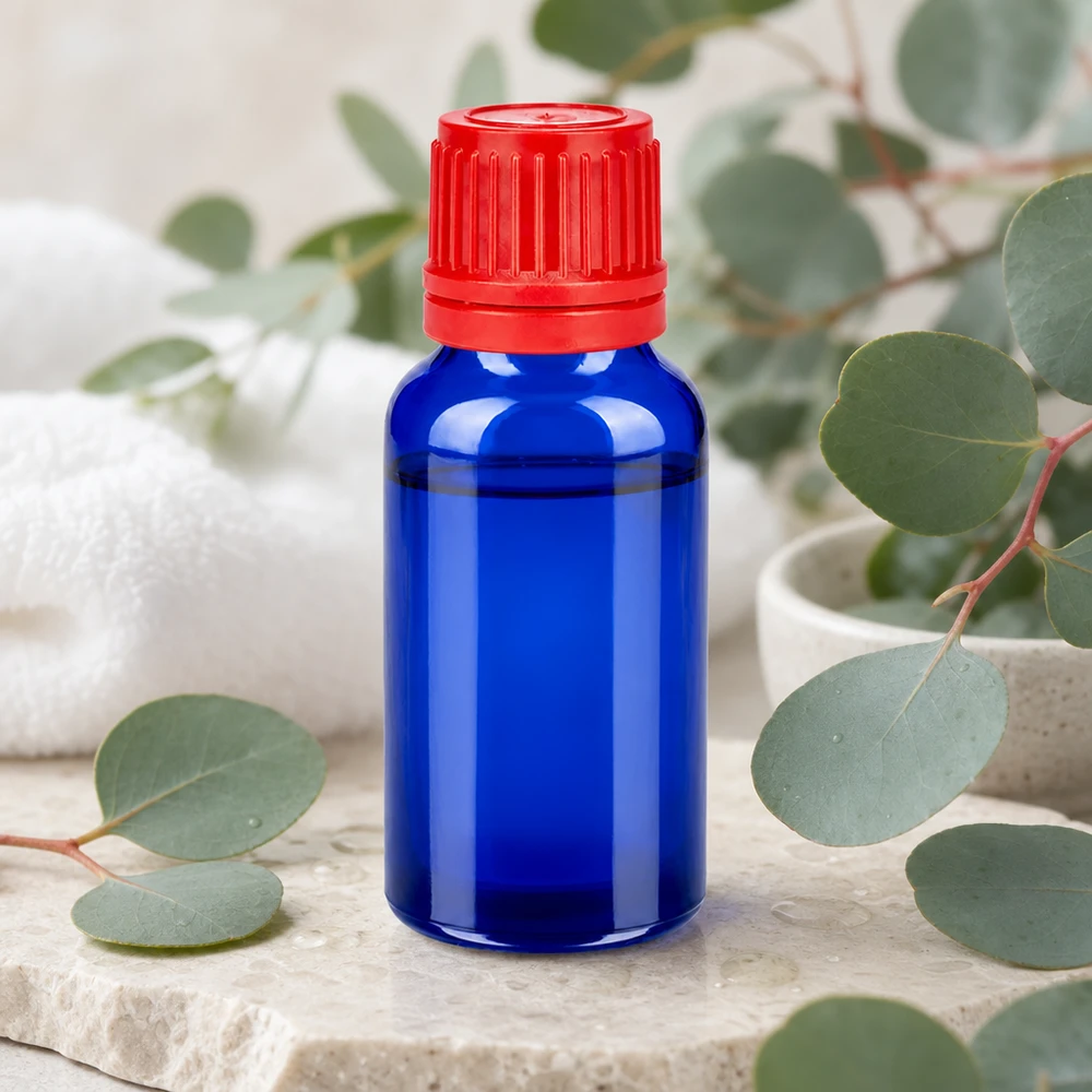 20ml pullo on valmistettu korkealaatuisesta borosilikaattilasista ja siinä on käytännöllinen punainen tippakorkki.