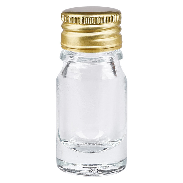 5ml pullo 11mm kierrekorkki Alu-Gold Standard ClearLine UT18/5