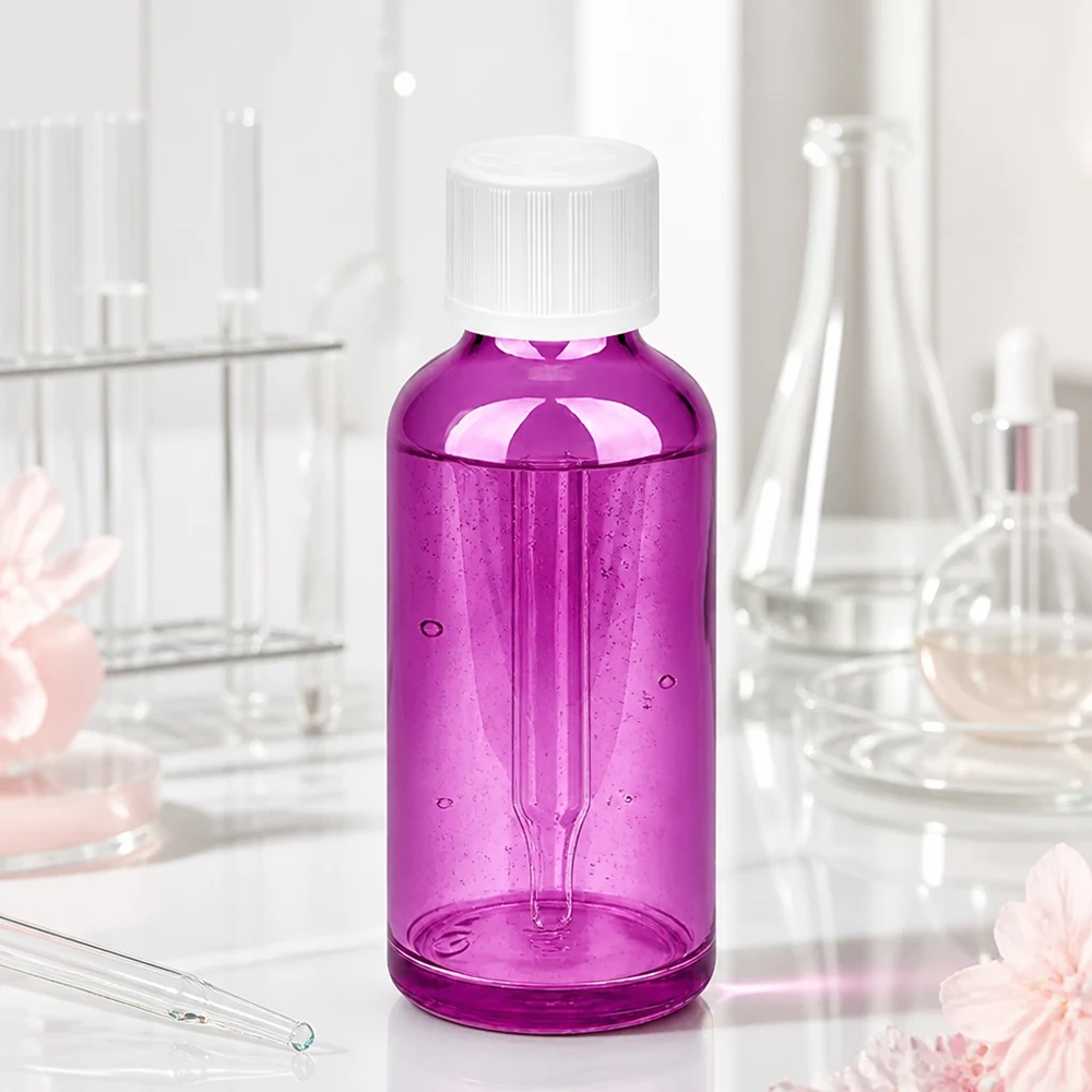 50ml tippapullo 1,2mm valkoinen Standard Child-resistant PurpleLine.UT18/50 lapsiturvallinen. 50ml muovinen tiputinpullo läpinäkyvää violettia, jossa on valkoinen korkki tarkkaa annostelua varten.