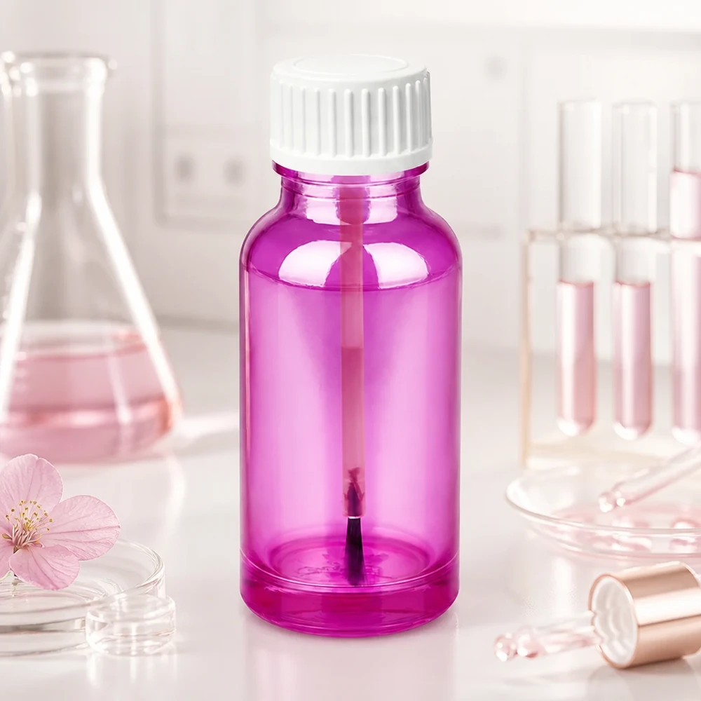 20ml sivellinpullo valkoinen vakio PurpleLine UT18/20 valkoinen vakio PurpleLine UT18/20 Laadukkaasta lasista valmistettu 20ml sivellinpullo läpinäkyvää violettia nestemäistä kosmetiikkaa varten.
