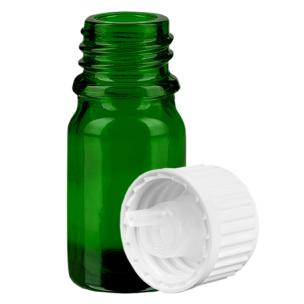 5ml tippapullo 0.9mm valkoinen vakiokorkki GreenLine UT18/5