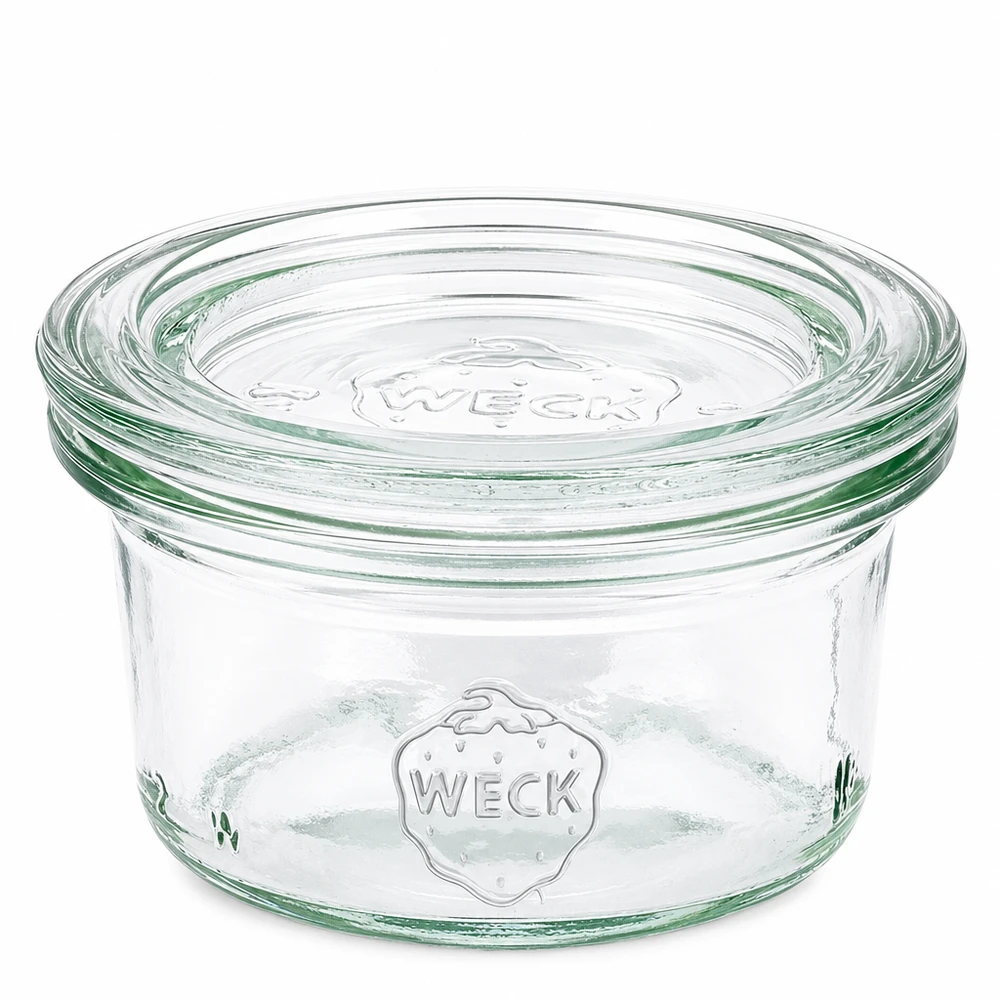 WECK 50ml lasikannellinen 50ml lasikannellinen RR60 läpinäkyvä säilöntäpurkki hilloille ja säilykkeille.