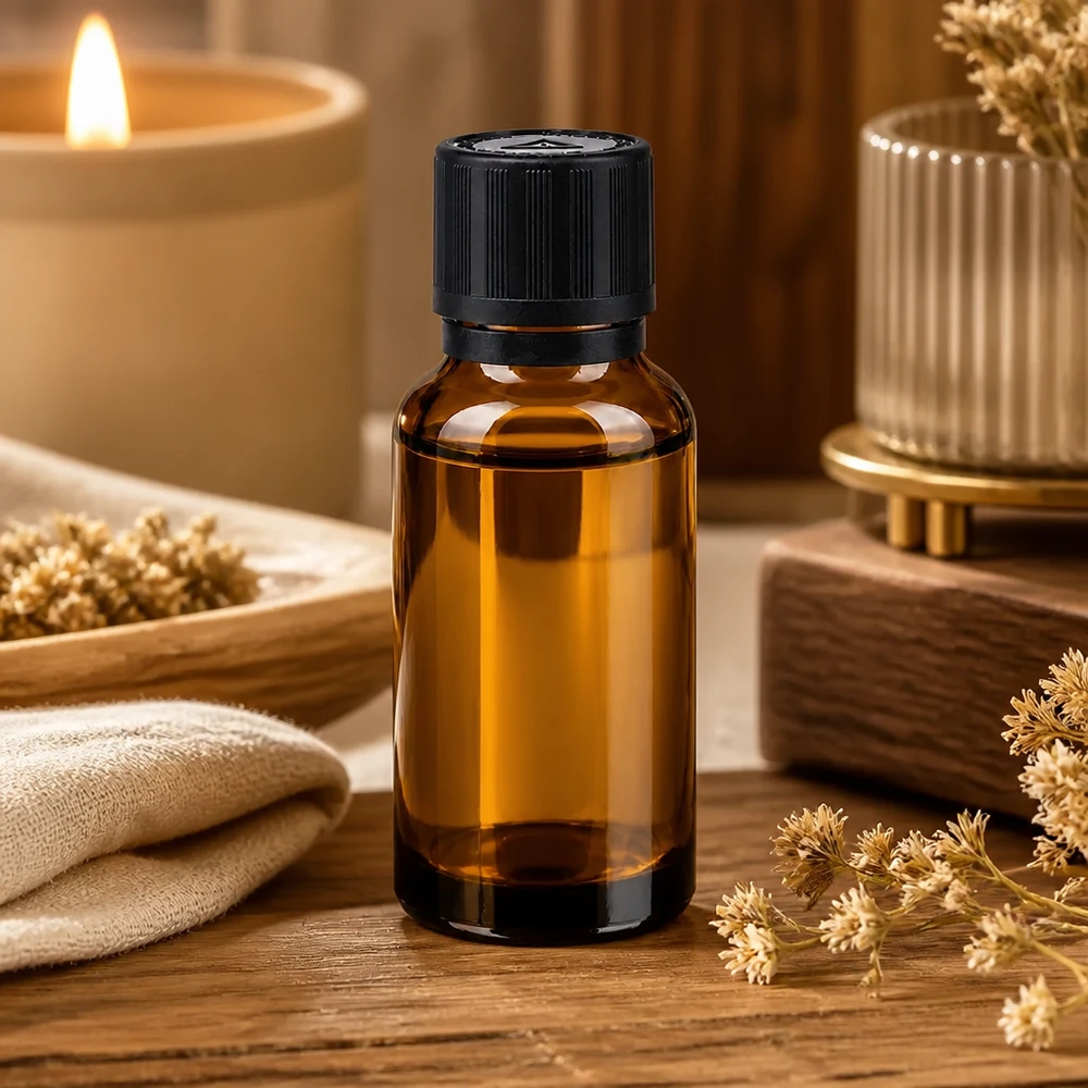 Apteekkipullo ruskea 20ml tippapullon korkki kaaderengas 1mm musta lapsilukko sokea varoitussymboli tamper evident sulkeminen. 20 ml:n ruskealasinen apteekkipullo, jossa on 1 mm:n tiputuskärki ja musta lapsilukko, wellness-tyylisessä pakkauksessa
