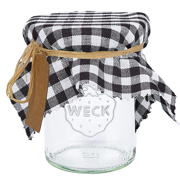 Kankainen koristeellinen esiliina mustaruutuinen 15cm neliöinen