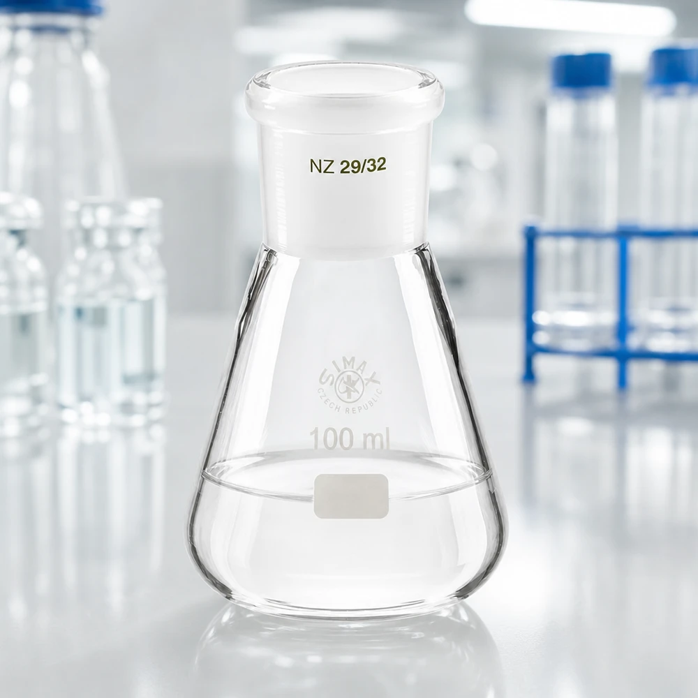 Erlenmeyer-pullo 100ml, jossa on vakiohiottu liitos (29/32).