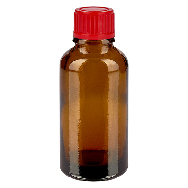 30ml pullo 11mm kierrekorkki punainen Standard BrownLine UT18/30 Standard BrownLine UT18/30