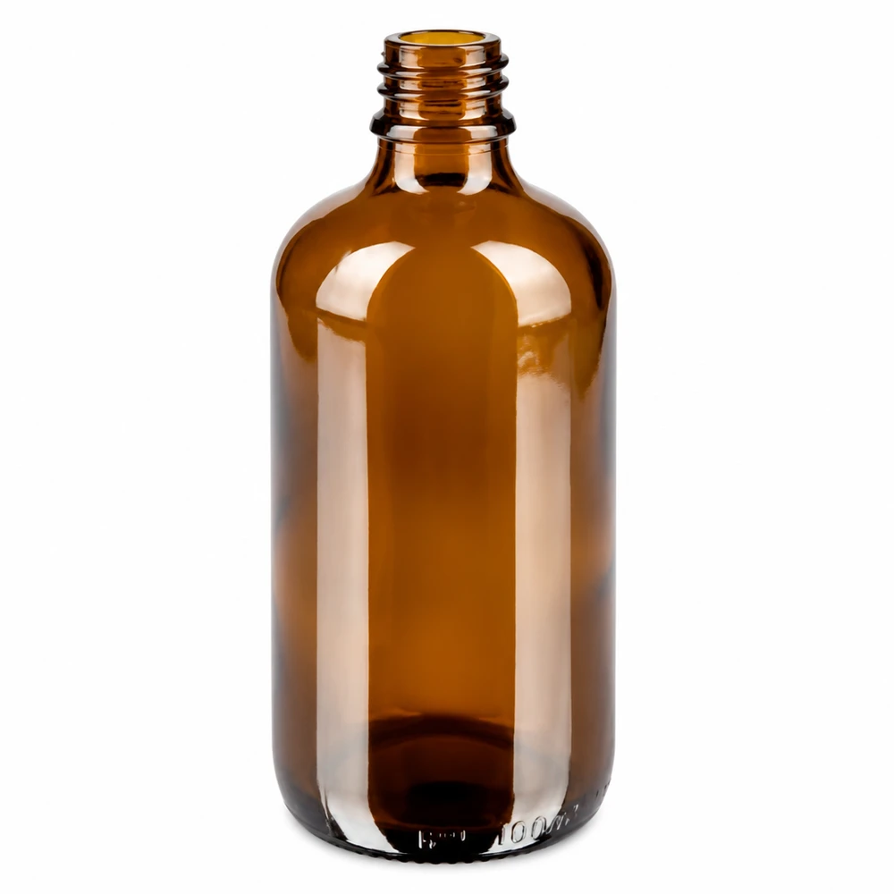 100ml suihkepullo musta vakiokorkki BrownLine UT18/100 Ruskea 100ml lasipullo, jossa on UT18-kierre ammattimaiseen ruiskutukseen