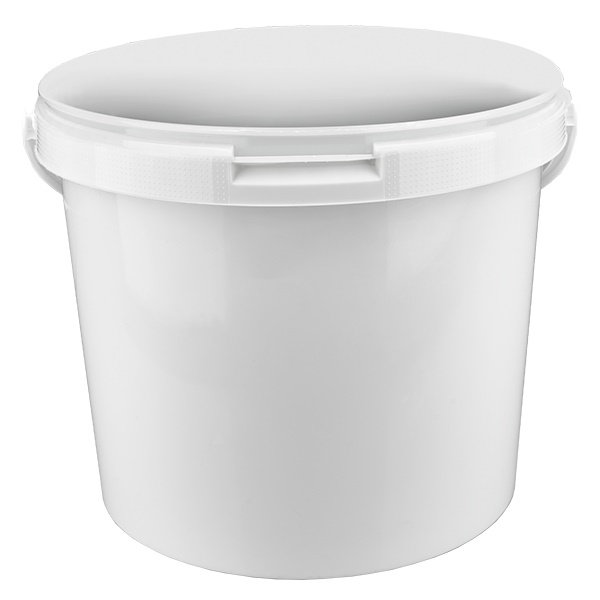 Valkoinen polypropeenimuoviämpäri 5,6L ilman kantta