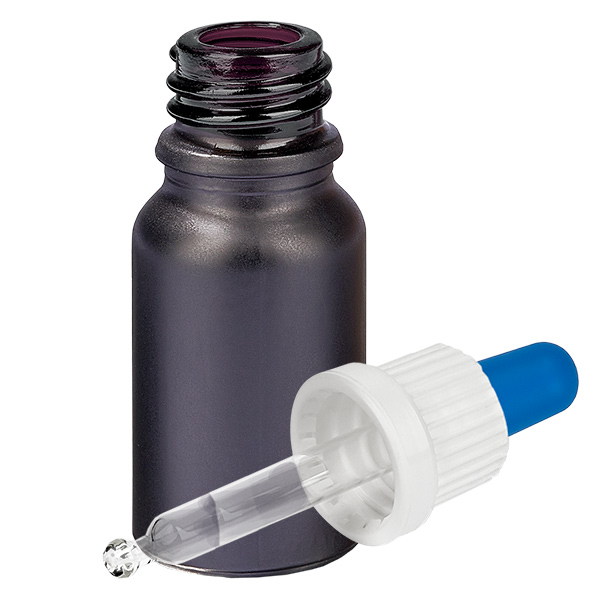 10ml pipettipullo valkoinen/sininen väärentämisen estävä suljin BlackLine UT18/10 10ml pipettipullo valkoinen/sininen väärentämisen estävä suljin BlackLine UT18/10