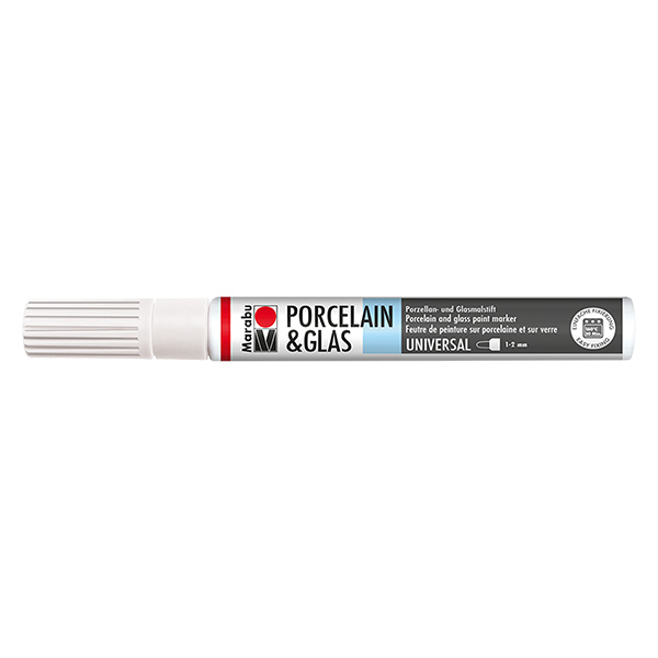 Värikynä valkoinen 1-2mm lasille/posliinille Värikynä valkoinen 1-2mm lasille/posliinille