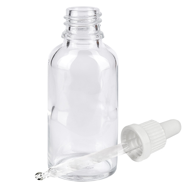 30ml pipettipullo valkoinen peukaloinninestokorkki ClearLine UT18/30 30ml pipettipullo valkoinen peukaloinninestokorkki ClearLine UT18/30