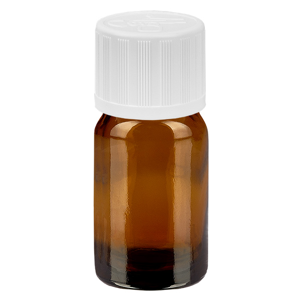 5ml pullo 11mm kierrekorkki valkoinen vakio lapsiturvallinen BrownLine UT18/5 BrownLine UT18/5