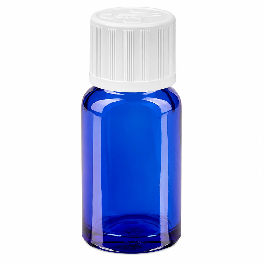 10ml pullo 11mm kierrekorkki valkoinen vakio lapsiturvallinen BlueLine UT18/10 BlueLine UT18/10