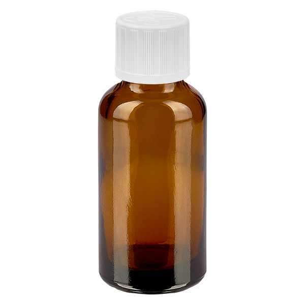 30ml pullo 11mm kierrekorkki valkoinen vakio lapsiturvallinen BrownLine UT18/30