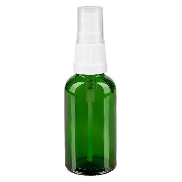 Apteekkipullo vihreä 30ml suihkupullo valkoinen Apteekkipullo vihreä 30ml suihkupullo valkoinen