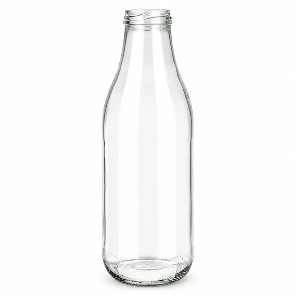1000ml lasipullo ilman kantta TO48 UNiTWIST läpinäkyvä tyhjä maitopullo kirkas lasi juomapullo