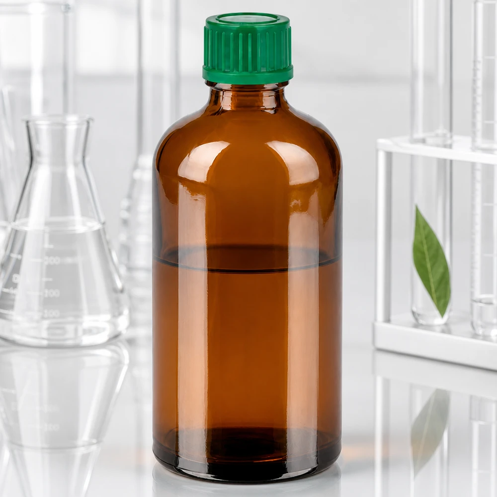 100ml pullo 11mm ruuvikorkki vihreä Standard BrownLine UT18/100 Kompakti 100 ml:n lasipullo ruskealla ruskealla ja vihreällä kannella tarkkaan annosteluun ja annosteluun.