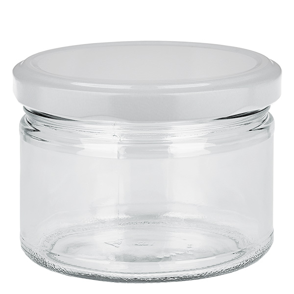 540ml pyöreä purkki BasicSeal-kannella valkoinen UNiTWIST