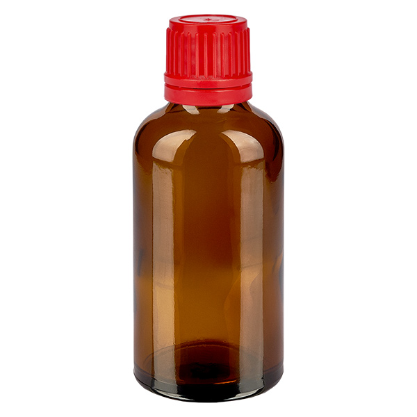 50ml pullo 11mm ruuvikorkki punainen väärentämisen estävä sulkeminen BrownLine UT18/50