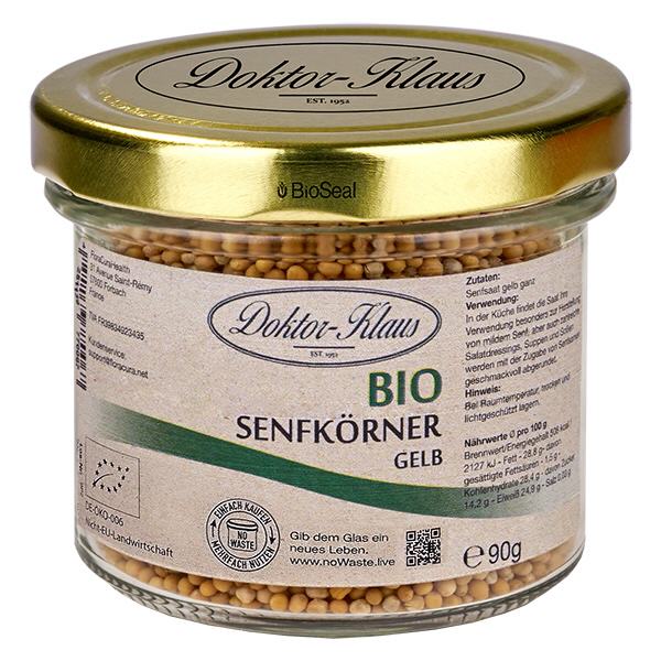 Luomusinapinsiemenet 90g keltainen Doktor-Klaus noWaste. Luomusinapinsiemenet 90g keltainen Doktor-Klaus noWaste.
