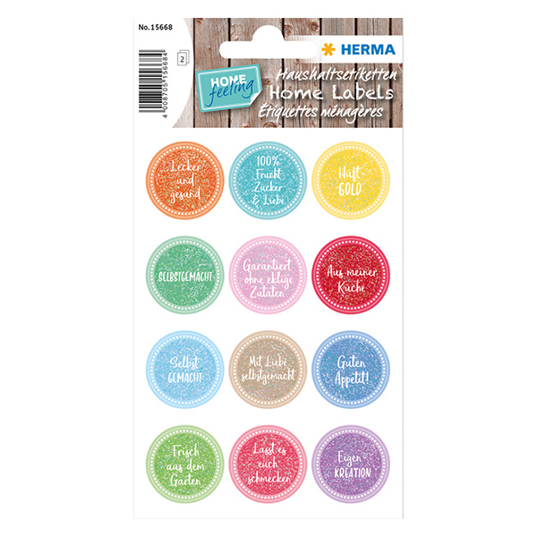 Tarra "Hip gold" (24 tarraa glitterillä) ø24mm