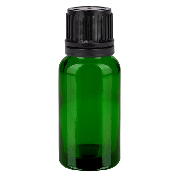 20ml (globulipullo) 8mm kaaderengas musta sinetöintisuljin VihreäL. UT18/20