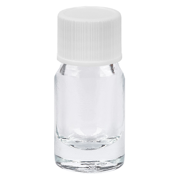 5ml pullo 11mm ruuvikorkki valkoinen Standard ClearLine UT18/5 5ml pullo 11mm ruuvikorkki valkoinen Standard ClearLine UT18/5