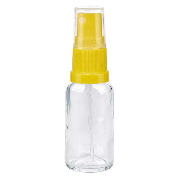 20ml suihkepullo keltainen/läpinäkyvä vakiokorkki ClearLine UT18/20 20ml suihkepullo keltainen/läpinäkyvä vakiokorkki ClearLine UT18/20