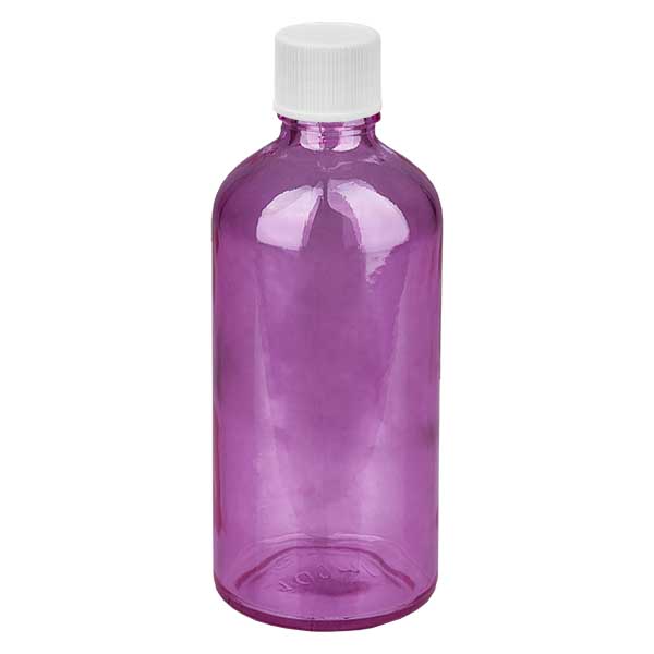 100ml pullo 11mm kierrekorkki valkoinen vakio PurpleLine UT18/100