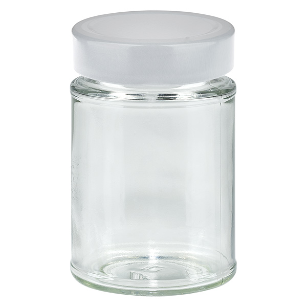 202ml pyöreä purkki + BasicSeal-kansi valkoinen syvä UNiTWIST