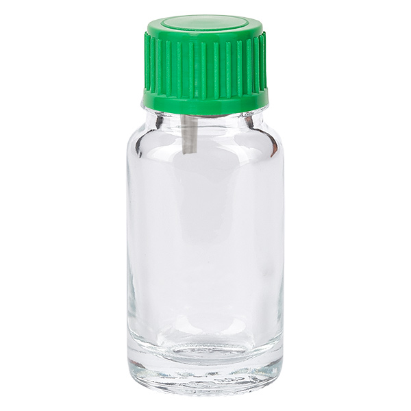 10ml tippapullo 0.8mm vihreä vakiokorkki ClearLine UT18/10 10ml tippapullo 0.8mm vihreä vakiokorkki ClearLine UT18/10