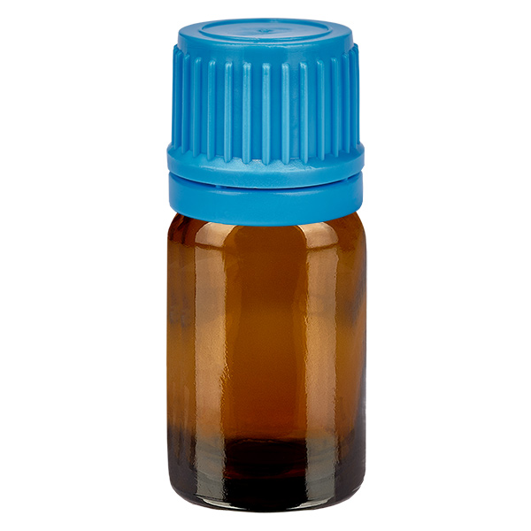 5ml pullo 11mm ruuvikorkki sininen väärentämisen estävä korkki BrownLine UT18/5